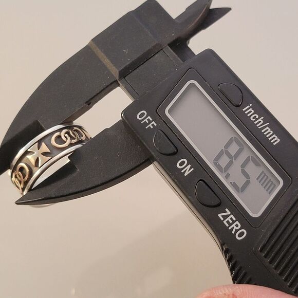 James Avery Retired Sterling 14k Maltese Cross Unity Circles Band Ring - Picture 8 of 8